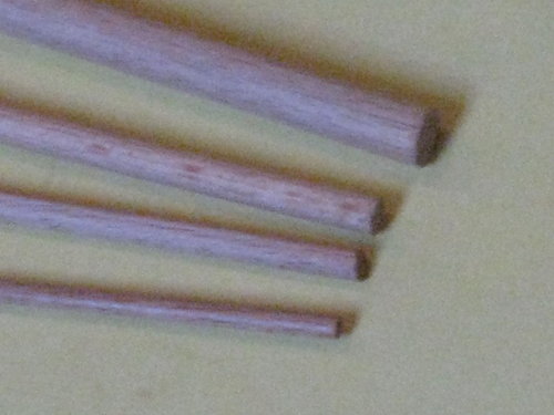 Buchenrundstab  von 3 - 4 oder 5 mm    Größe Wählbar