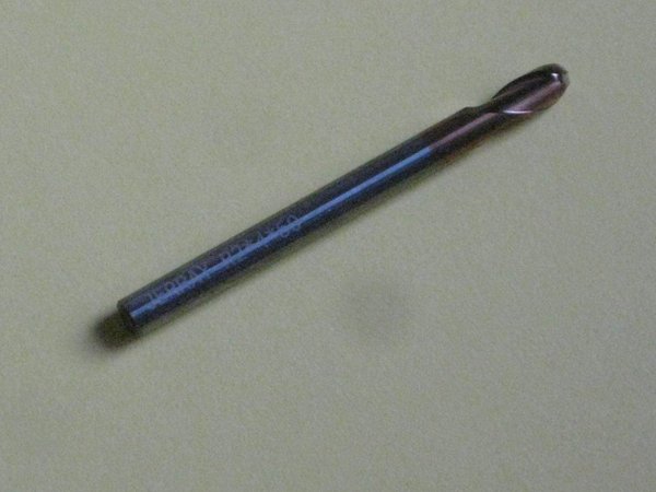 4 mm VHM Radiusfräser Vollhartmetall R2mm TITAN Beschichtung HRC 56